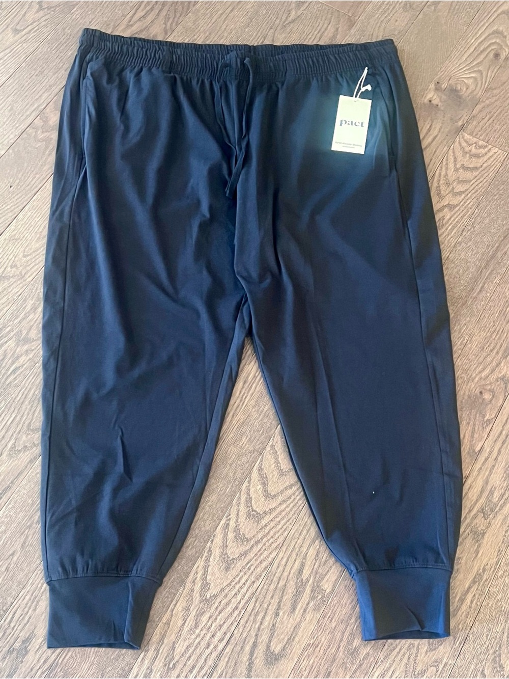NWT Pact Women’s Black Luxe Signature Jogger Size 2X Organic Cotton